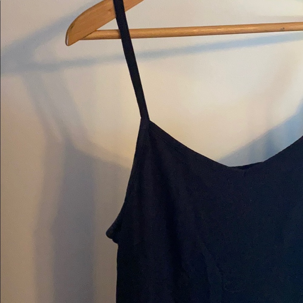 Toad&co lg black organic cotton tank / camisole